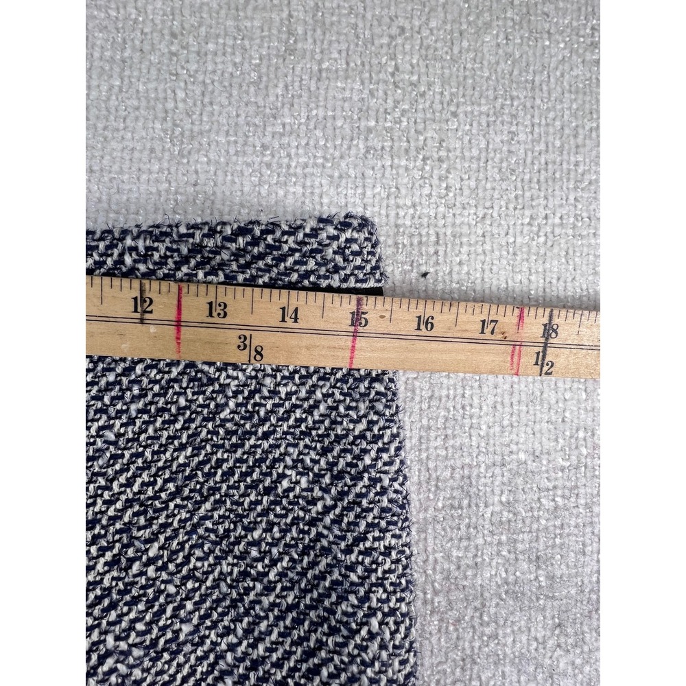 Tory Burch Navy White‎ Tweed Sequin Embellished Pencil Skirt Size 4 Business - Picture 3 of 9